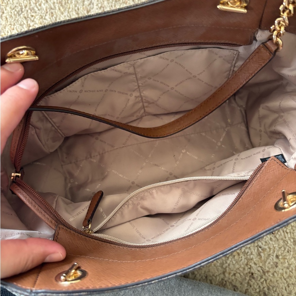Michael Kors Brown and Gold Tote and Wallet Set - Picture 6 of 6